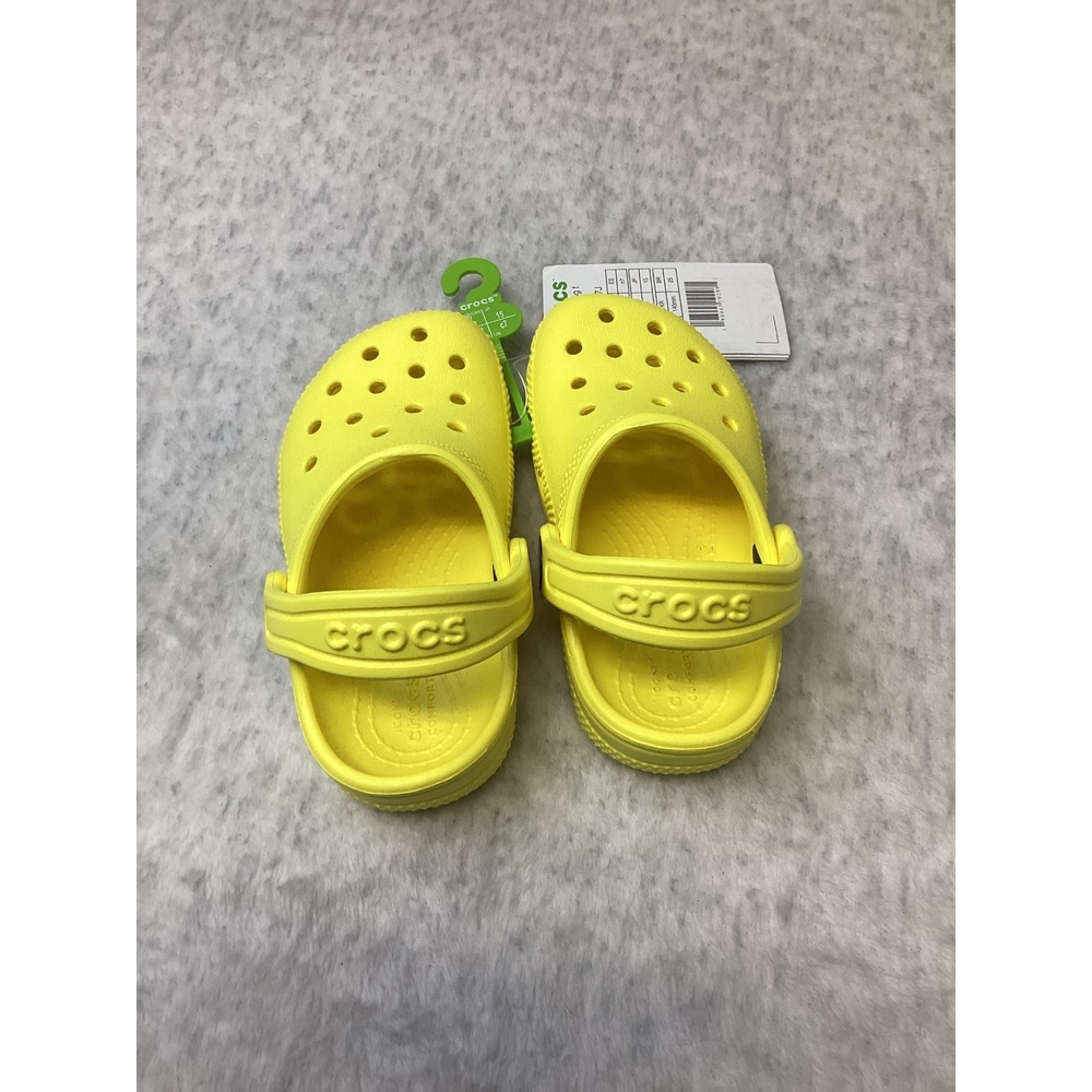 Crocs Classic Toddler Clogs Yellow Slip On Water Shoes Size C7 206990-7C1